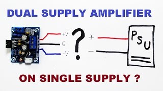 Dual supply audio amplifier kit powered from single power supply [upl. by Amirak]