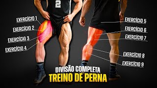 TREINO COMPLETO DE PERNA COM TODOS OS EXERCÍCIOS  FICHA DE TREINO [upl. by Lavine318]