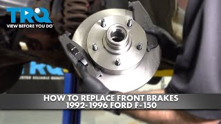 How to Replace Front Brakes 19921996 Ford F150 [upl. by Anirt]