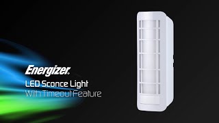 50442 Energizer LED Sconce Light with Timeout  Installation and Operation [upl. by Metabel]