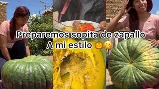 Preparemos sopita de zapallo a mi estilo 🎃😋 [upl. by Nnaillek]