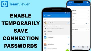 How To Enable Temporarily Save Connection Passwords On TeamViewer App [upl. by Adlemy]