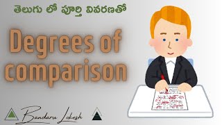 Degrees of comparison  English Grammar Explained In Telugu [upl. by Sessler]