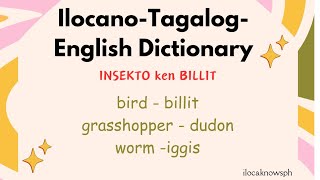 ILOCANOTAGALOGENGLISH DICTIONARY  ILOCAKNOWS [upl. by Powe]