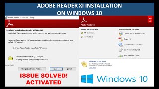 How To Install Adobe Reader XI On Windows 10 11004  Activated  Easy Step [upl. by Wolsniw981]