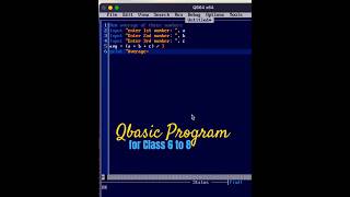 Qbasic program for class 6 to 8 qbasic tutorial [upl. by Emyle]