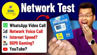 BSNL Sim Speed Test  15 Tests  BSNL 3G Speed BSNL 4G or 5G BSNL YouTube amp BSNL Calling Test [upl. by Hyo]