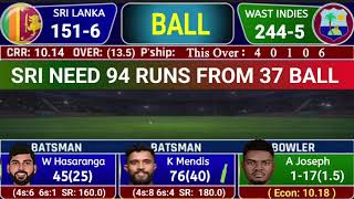 Sri Lanka vs vs West Indies Today 2nd T20 match [upl. by Dyun]