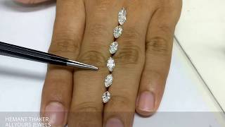 Marquise shape diamonds size comparison on hand [upl. by Unders]