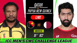 Live  Papua New Guinea vs Qatar Match  PNG vs QTR  ICC CWC Challenge League A Live Score [upl. by Atnahsal810]