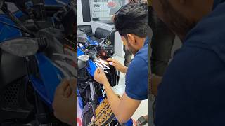 New Modified TVS Apache RTR 160 4V Blue Colour Bike shorts rtr1604v modified newtoyou ajshohan [upl. by Ynnep171]