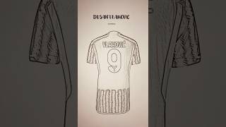 Vlahovic Juventus coloring jersey ✍️🎨 vlahovic juventus torino seriea italy football jersey [upl. by Atiekahs]