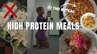 3 HIGHPROTEIN MEALS  Meal Prep Tips amp How I Track Calories in MyFitnessPal [upl. by Anneuq]