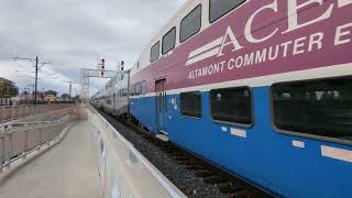 Altamont Corridor Express Train 07 leads by ACEX 3104 at Santa Clara Station 12272023 railfans [upl. by Hollyanne157]