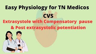 Extrasystole with compensatory pause amp Post extrasystolic potentiation [upl. by Eerdna484]