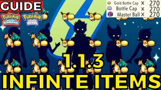 How to Clone Infinite Items FAST 113 Menu Glitch Pokemon Brilliant Diamond Shining Pearl [upl. by Yeoj]