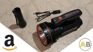 RECENSIONE Torcia LED Ricaricabile Ambertech 7000 lumen 30 € Amazon [upl. by Elamef951]