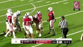 WATCH Bowdon vs Heard Co Highlights  Bowdon 35 Heard Co 21 [upl. by Scoles]