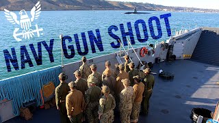 Navy Gun Shoot on a Vietnam Era Landing Craft LCU1617 [upl. by Readus]