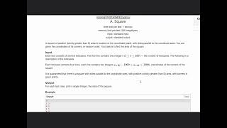 A Square  Codeforces Round 920 Div 3  Codeforces  Full solution with code [upl. by Nagoh]