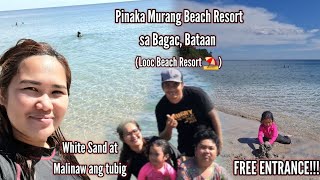 PINAKA MURANG BEACH RESORT SA BAGAC BATAANNO ENTRANCE FEEWHITE SAND AT SOBRANG LINAW NG TUBIG [upl. by Cailly995]