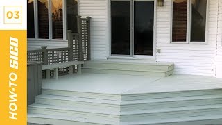 SICO PAINTS  Video tutorial how to stain your deck [upl. by Cresa479]