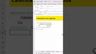 Calendario con agenda en Excel Descarga gratis shorts [upl. by Tnattirb]