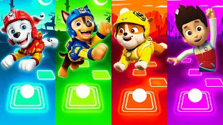 PAW Patrol BATTLE 🎶 Marshall 🆚 Chase 🆚 Rubble 🆚 Ryder 🎶 Tiles Hop EDM Rush [upl. by Letnohc]