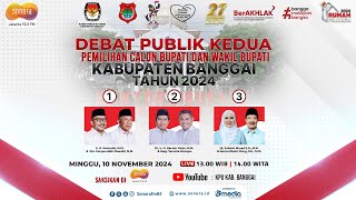 🔴LIVE Debat Publik Kedua Calon Bupati dan Wakil Bupati Kabupaten Banggai Tahun 2024 [upl. by Hiroko]