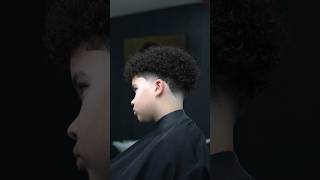 Mid taper on curly hair [upl. by Lebasiairam]