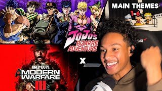 Reacting To ALL JOJOS MAIN THEMES For The First Time While Playing Call Of Duty [upl. by Ethbin]