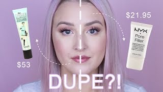 NYX Pore Filler VS Benefit Porefessional Primer  Drugstore amp High End Dupe Comparison [upl. by Darelle]