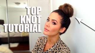 Top Knot Hair Tutorial SUPER EASY [upl. by Pronty]