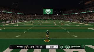 College Football 25 Colorado vs Colorado State  Full Gameplay [upl. by Blanch]