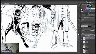 Inking this Double Page Spread Cover [upl. by Glynn712]