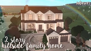 2 story hilldside family home exterior ♡  bloxburg speedbuild  luminto [upl. by Parrie]