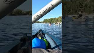 Motorboat passes us while testing the Itiwit 100 inflatable kayak [upl. by Alejandrina843]