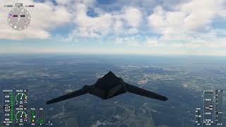 Microsoft Flight Simulator  F117A Nighthawk  Evening flight [upl. by Nairadas]