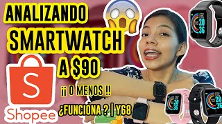 Haul SMARTWATCH SHOPEE Y68  Funciona  😨😱 Aduana [upl. by Aelegna62]