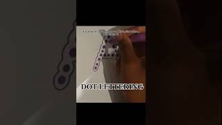 Easy lettering A in Dot Style ✨ satisfying relaxing calligraphy style art shorts lettering [upl. by Cheshire]