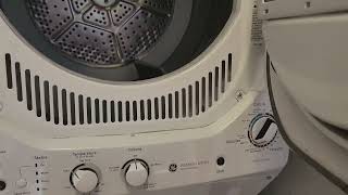 GE GUD27ESSMWW Unitized Spacemaker 3 8 Washer Review Perfect for a small space [upl. by Outhe283]