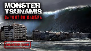 4 Huge Monster Tsunami Wave Disasters Caught On Camera [upl. by Anatak]