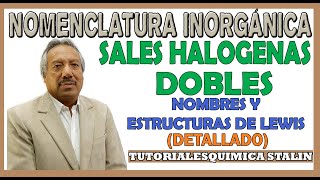 NOMENCLATURA INORGÁNICA  SALES HALOGENAS DOBLES  NOMBRES Y ESTRUCTURAS DE LEWIS [upl. by Llesram]