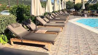 The Civilised Clio Hotel Alykes Zante August 2024 Morning Pool  Peak Season  No Reserved Sunbeds [upl. by Haines59]