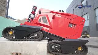 4wd all terrain remote control diesel engine fire fighting robot RXRM150GD [upl. by Enialehs890]