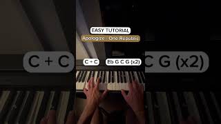 Apologize Easy Tutorial piano pianotutorial pianolessons tipsandtricks easypiano [upl. by Faustus670]