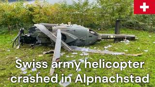 Swiss army helicopter crashed in Alpnachstad [upl. by Blankenship]