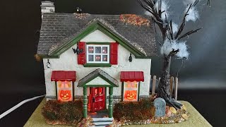 Dept 56 Halloween Village Hauntsburg House 55058 Test Video [upl. by Rehportsirhc456]