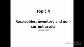 Topic 4  Receivables inventory and noncurrent assets [upl. by Heddy718]