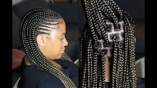 Braid Pattern for Invisible Part Sew In Weave Hairstyles Tutorial Part 2 [upl. by Eitac]